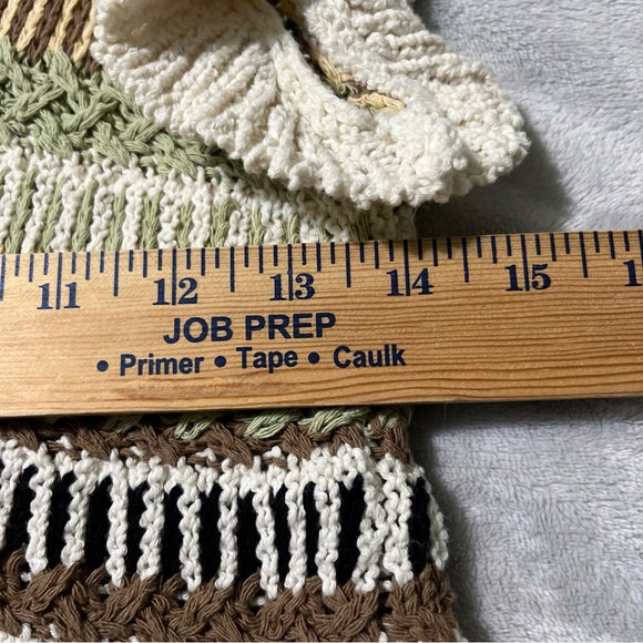 Elan Womens XS Pullover Sweater Top Ruffle Sleeveless Stripe Pullover - Picture 5 of 10